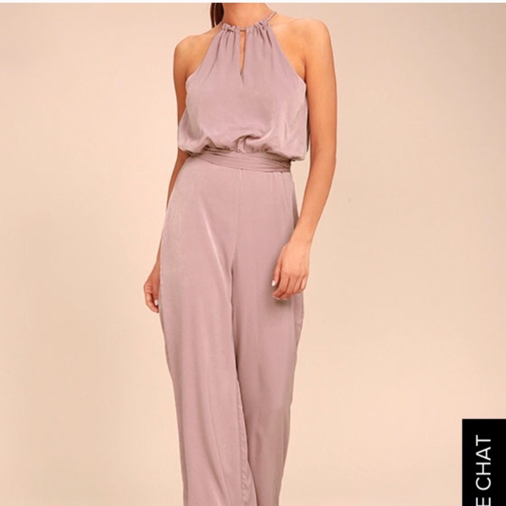 Lulu’s Dance With You mauve jumpsuit